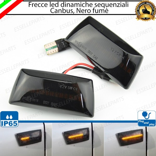 Placchette Dinamiche Laterali NERE a 18 led per frecce specifiche per Opel Astra H