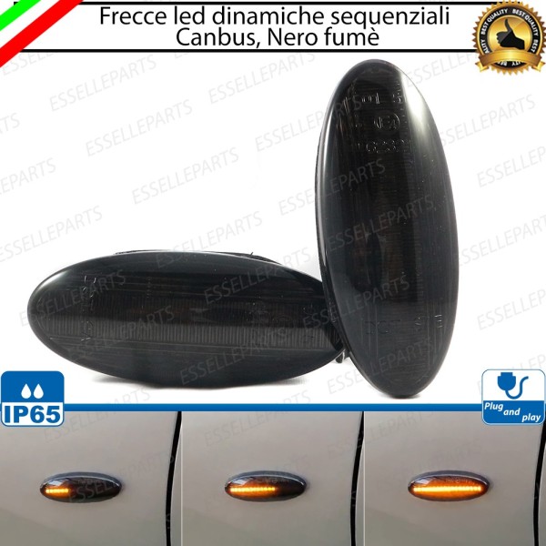 Placchette Dinamiche Laterali NERE a led per frecce specifiche NISSAN MICRA 4