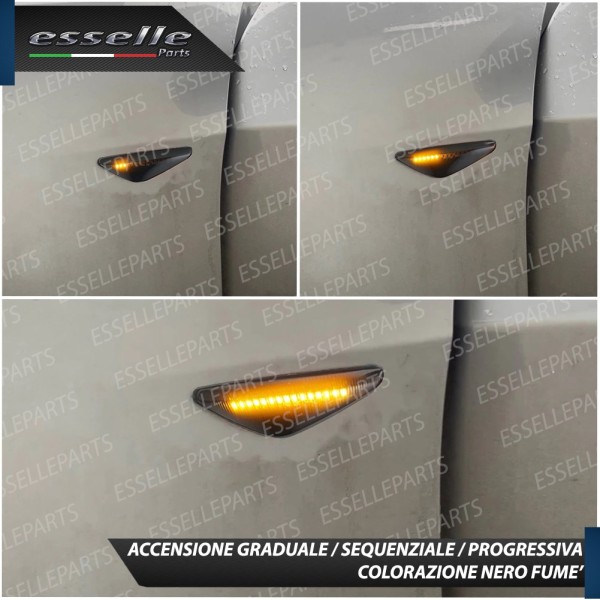 Placchette Dinamiche Laterali nere a led per frecce specifiche per BMW X5 E70