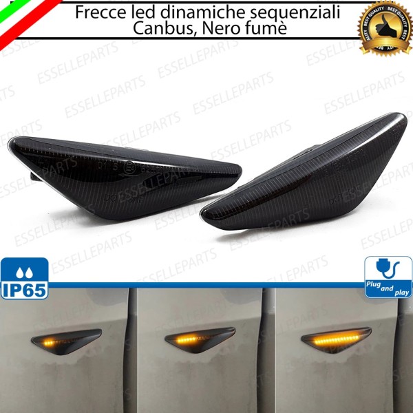 Placchette Dinamiche Laterali nere a led per frecce specifiche per BMW X6 E71 E72