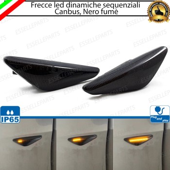 Placchette Dinamiche Laterali nere a led per frecce specifiche per BMW X6 E71 E72