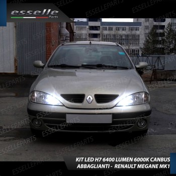 Kit Full LED H1 Abbaglianti 6400 Lumen 6000K RENAULT MEGANE MK1 con parabola doppia