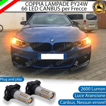Coppia Frecce Anteriori PY24W 66 LED Canbus 3.0 per BMW SERIE 4 F32 F36 F82 F83