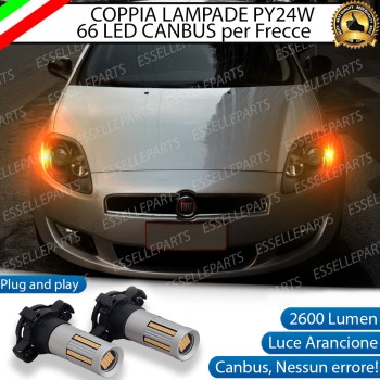 Coppia Frecce Anteriori PY24W 66 LED Canbus 3.0 per FIAT BRAVO II