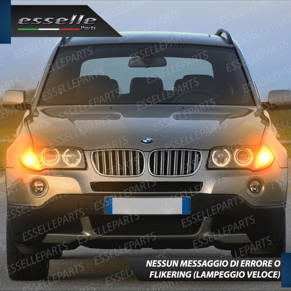 Coppia Frecce Anteriori PY24W 66 LED Canbus 3.0 per BMW X3 E83 DAL 2008