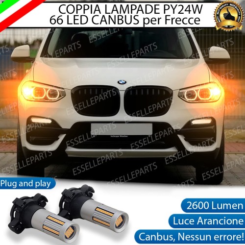 Coppia Frecce Anteriori PY24W 66 LED Canbus 3.0 per BMW X4 G02