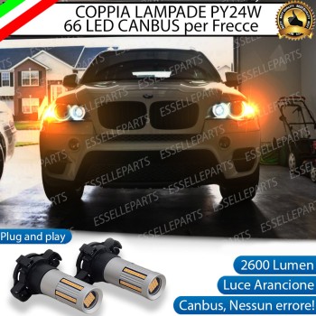 Coppia Frecce Anteriori PY24W 66 LED Canbus 3.0 per BMW X6 E71