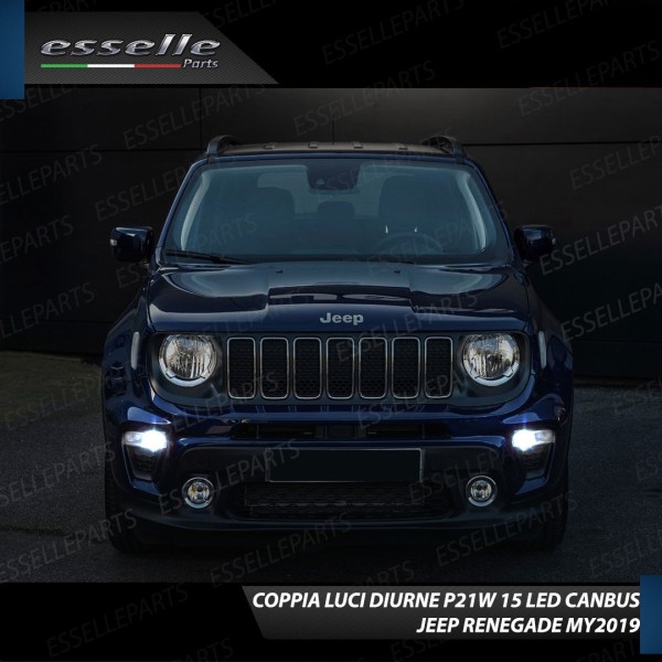 Coppia Lampade P21W da 15 Luci diurne DRL 6000K Bianco Canbus Jeep Renegade Dal 2019