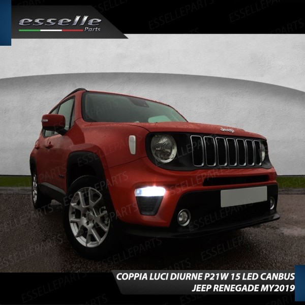 Coppia Lampade P21W da 15 Luci diurne DRL 6000K Bianco Canbus Jeep Renegade Dal 2019