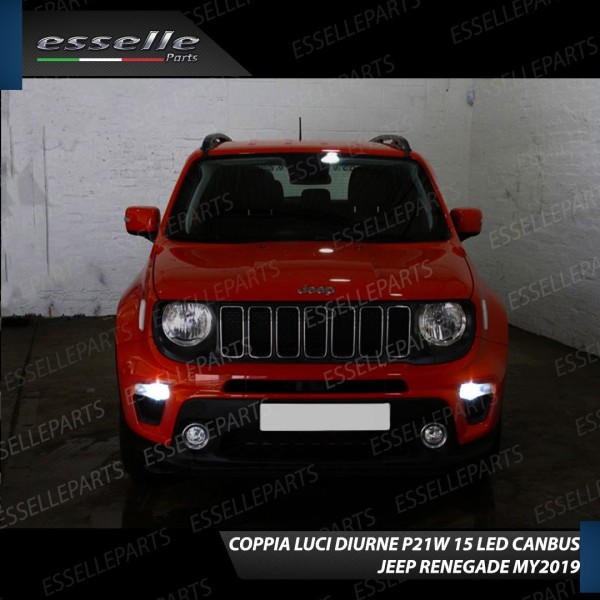 Coppia Lampade P21W da 15 Luci diurne DRL 6000K Bianco Canbus Jeep Renegade Dal 2019