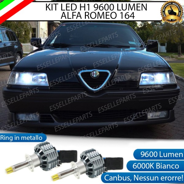 Kit Full LED H1 9600 Lumen 6000K bianco Anabbaglianti ALFA ROMEO 164 DAL 1992 IN POI