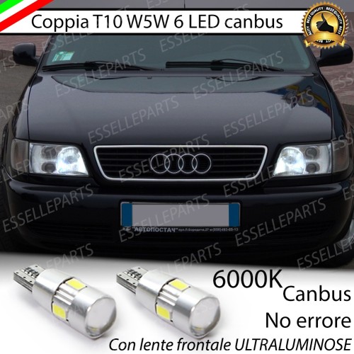 Lampade T10 W5W Canbus 6 LED no error luci posizione AUDI A6 C4