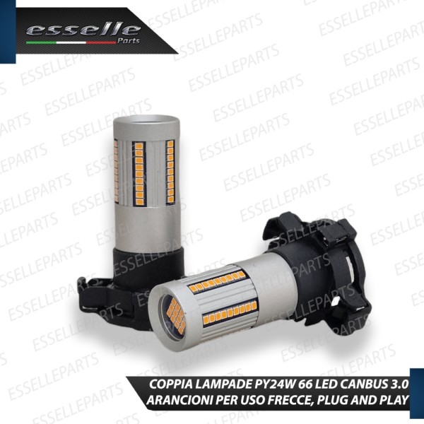 Coppia Frecce Anteriori PY24W 66 LED Canbus 3.0 per MERCEDES ML W166