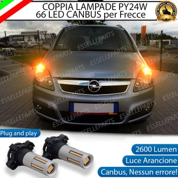 Coppia Frecce Anteriori PY24W 66 LED Canbus 3.0 per OPEL ZAFIRA B Coppia Frecce Anteriori PY24W 66 LED Canbus 3.0 per OPEL ZAFIRA B