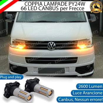 Coppia PY24W LED Frecce Anteriori VW MULTIVAN / TRANSPORTER T5 con xenon di serie