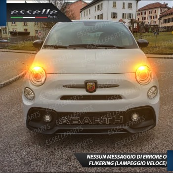 Coppia Frecce Anteriori PY24W 66 LED Canbus 3.0 per ABARTH 500 595 695 con Bixenon