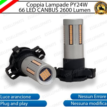 Coppia Frecce PY24W 66 LED Canbus 3.0 luce arancione / ambra