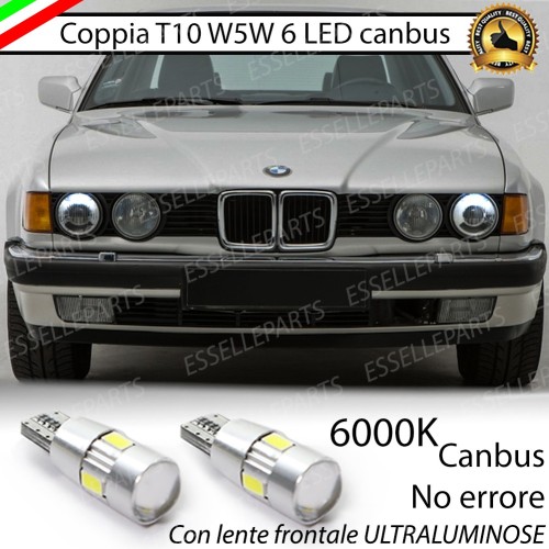 Lampade T10 W5W Canbus 6 LED no error luci posizione BMW SERIE 7 E32