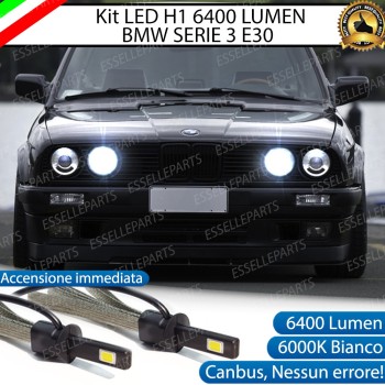 Kit Full LED H1 Abbaglianti 6400 Lumen 6000K bianco BMW SERIE 3 E30