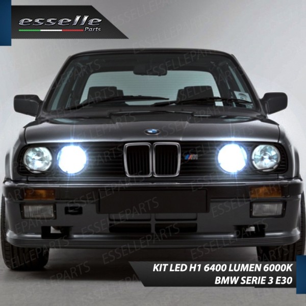 Conversione Fari Full LED 6000K bianco BMW Serie 3 E30 con faro a parabola