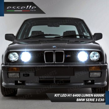 Conversione Fari Full LED 6000K bianco BMW Serie 3 E30 con faro a parabola