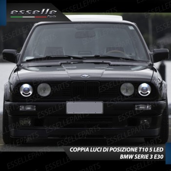 Coppia luci posizione T10 W5W 6 LED canbus 6000K BMW SERIE 3 E30 con lenticolare