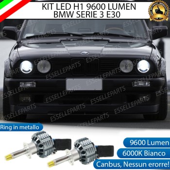 Kit Full LED H1 9600 Lumen 6000K Anabbaglianti BMW SERIE 3 E30 con fari lenticolare