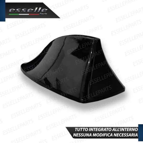 Antenna Pinna Nero Lucido con Vera Ricezione radio FM AM DAB in ABS Impermeabile