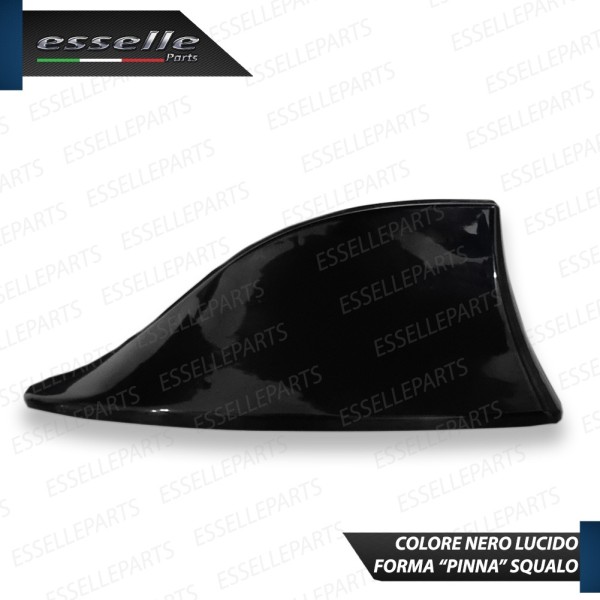 Antenna Pinna Nero Lucido con Vera Ricezione radio FM AM DAB in ABS Impermeabile