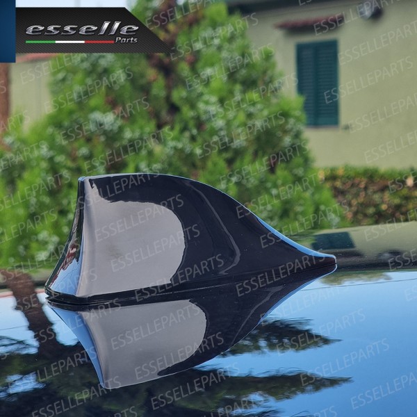 Antenna Pinna Nero Lucido con Vera Ricezione radio FM AM DAB in ABS Impermeabile
