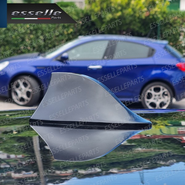 Antenna Pinna Nero Lucido con Vera Ricezione radio FM AM DAB in ABS Impermeabile