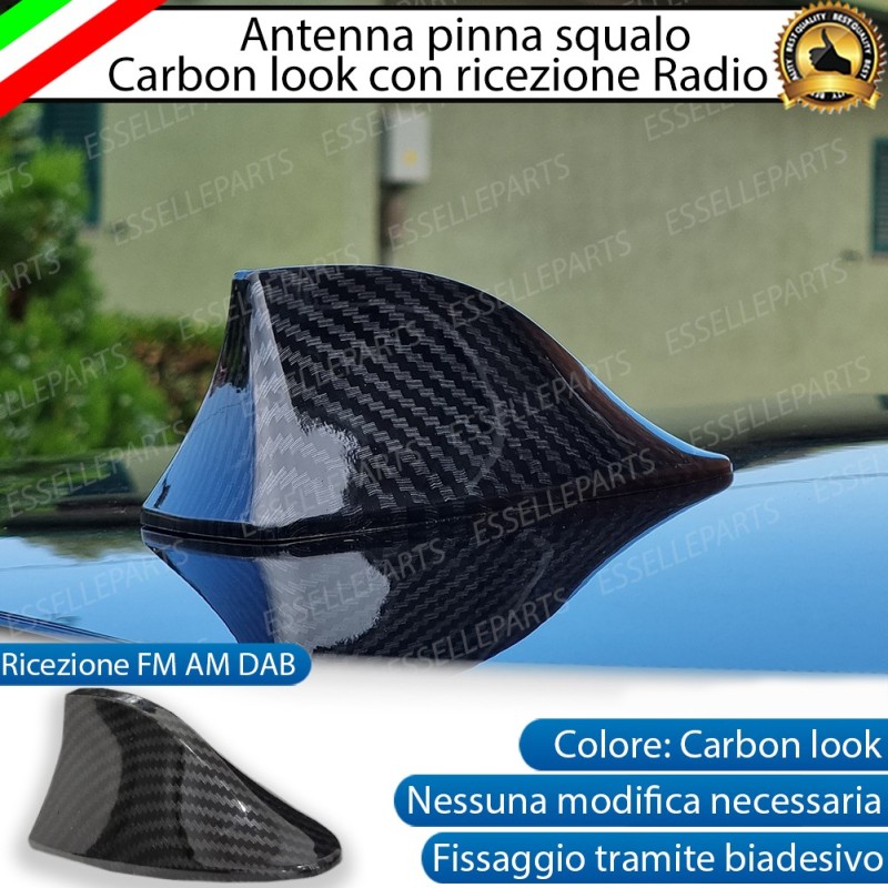 ANTENNA PINNA di SQUALO Nera PER Fiat 500X VERA Ricezione RADIO AM-FM-DAB  tuning