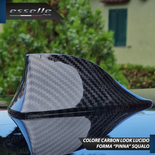 Antenna Pinna Squalo Carbon Con Vera ricezione FM AM DAB
