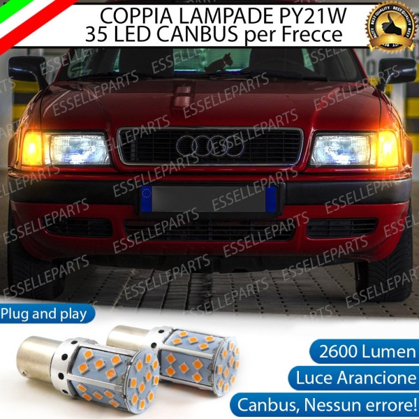 Coppia Frecce Anteriori PY21W 35 LED Canbus AUDI 80 CON FARO A PARABOLA SINGOLA