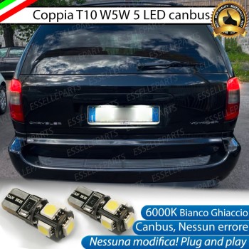 Luci Targa 5 LED Per Chrysler Voyager MK4 Canbus 6000K