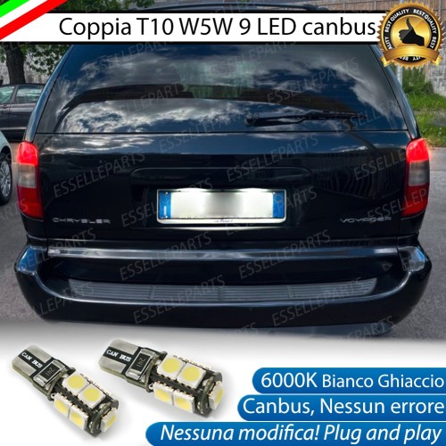 Luci Targa 9 LED per Chrysler Voyager MK4 Canbus Bianco