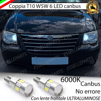 Lampade T10 W5W 6 LED luci posizione Chrysler Voyager IV