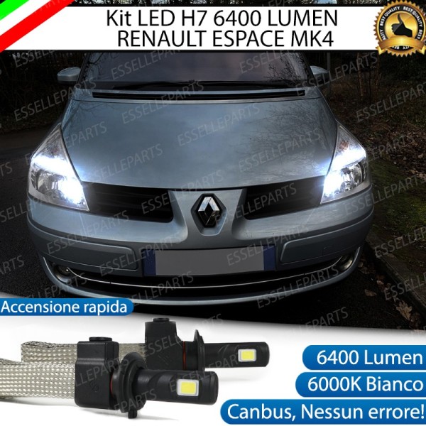 Kit Full LED H7 6400 LUMEN Abbaglianti RENAULT ESPACE IV