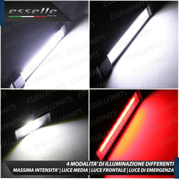 Torcia LED Orientabile da lavoro Ricaricabile con batteria e Base Magnetica