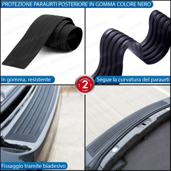 Protezione Nera Soglia Posteriore Bagagliaio in Gomma Protezione Nera Soglia Posteriore Bagagliaio in Gomma