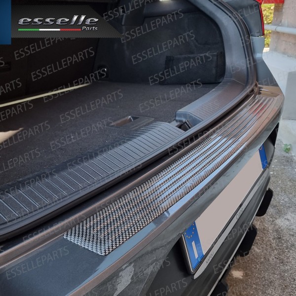 Protezione Carbon Look Soglia Posteriore Bagagliaio in Gomma