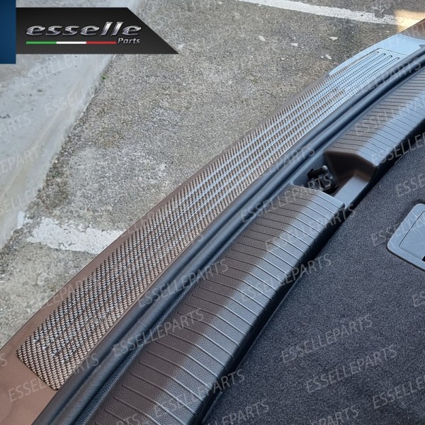 Protezione Carbon Look Soglia Posteriore Bagagliaio in Gomma