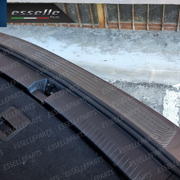 Protezione Carbon Look Soglia Posteriore Bagagliaio in Gomma
