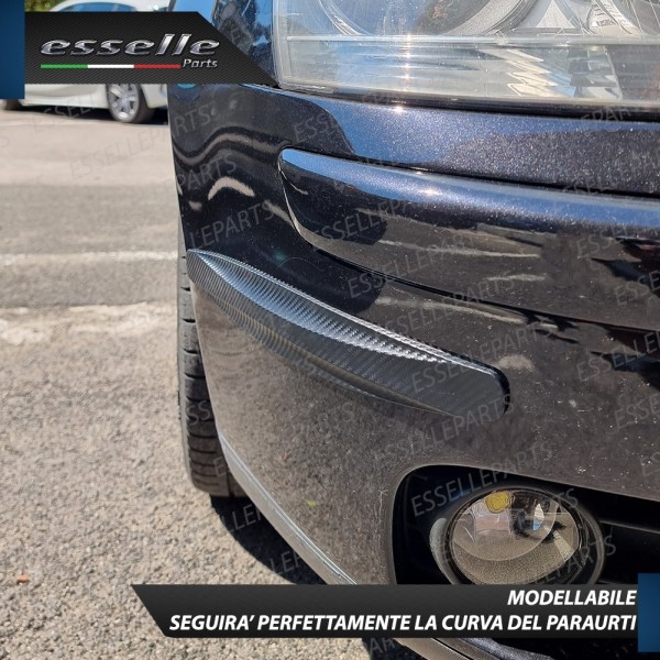 Protezione Carbon Look Per Paraurti in Gomma Resistente Anti-Collisione e antigraffio