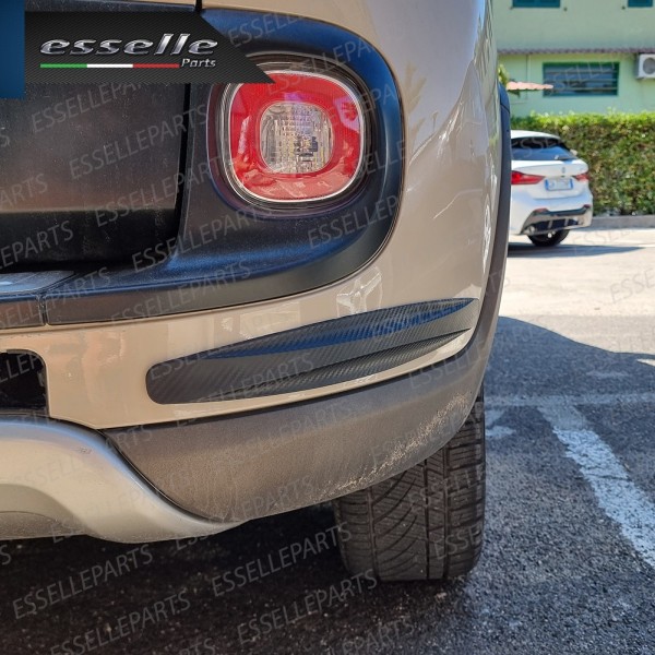 Protezione Carbon Look Per Paraurti in Gomma Resistente Anti-Collisione e antigraffio