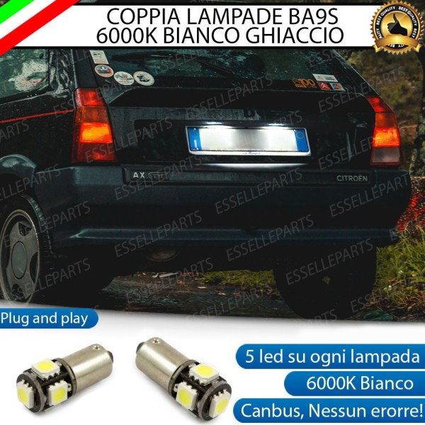 Luci Targa Led Canbus CITROEN AX 6000K Luce Bianca No Error