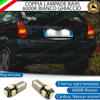 Luci Targa Led Canbus CITROEN AX 6000K Luce Bianca No Error