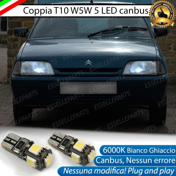 Luci posizione T10 W5W 5 LED Canbus CITROEN AX