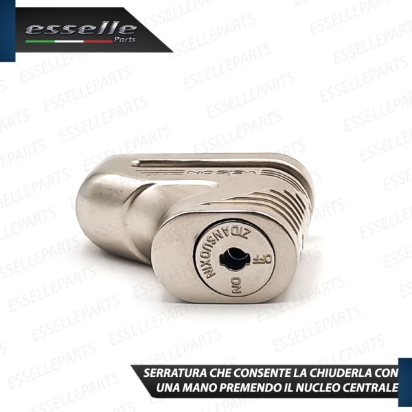 Blocca disco - ARGENTO - in acciaio Inox alta sicurezza per moto, scooter Peugeot moto