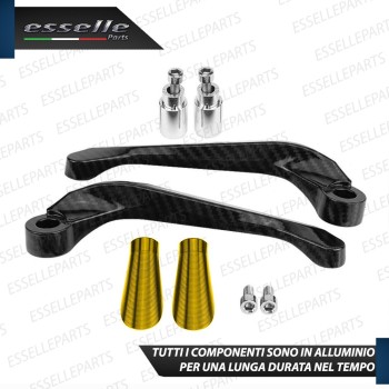 PARALEVE PROTEZIONE PER FRENO E FRIZIONE CARBON LOOK con inserti ORO Honda moto PARALEVE PROTEZIONE PER FRENO E FRIZIONE CARBON LOOK con inserti ORO Honda moto